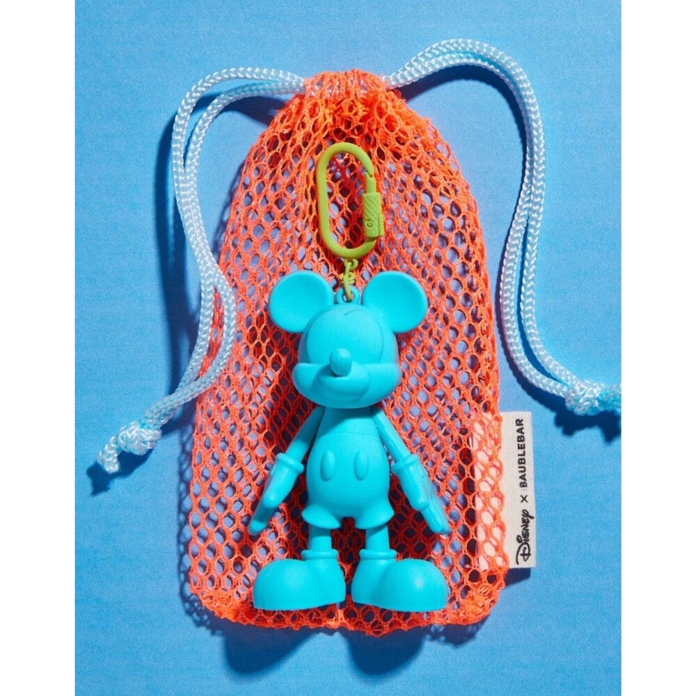 BaubleBar X Disney Turquoise Sport Edition Mickey Mouse Bag Charm Keychain NEW